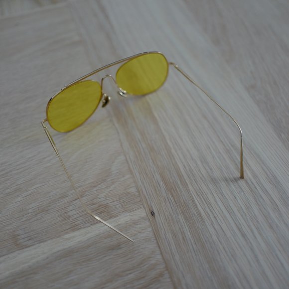 Acne Studios Large Yellow Spitfire Sunglasses